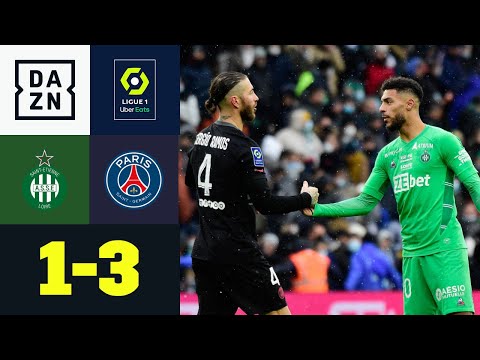 Ramos-Debüt, Marquinhos-Doppelpack und Messi als Assistgeber: St. Etienne - PSG 1:3 | Ligue 1 | DAZN