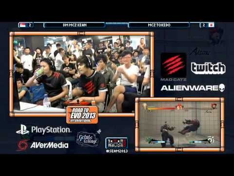 SEAM2013 SF4 DM MCZ Xian (GEN) vs MCZ Tokido (Akuma) Losers Semis Japanese Commentary