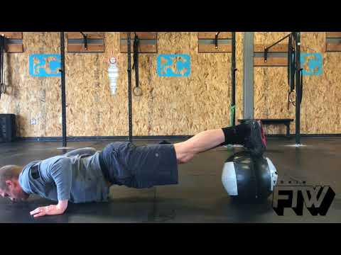 Medicine Ball Push ups - Feet on Ball