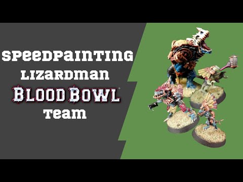 Speedpainting the Lizardman Bloodbowl Team!