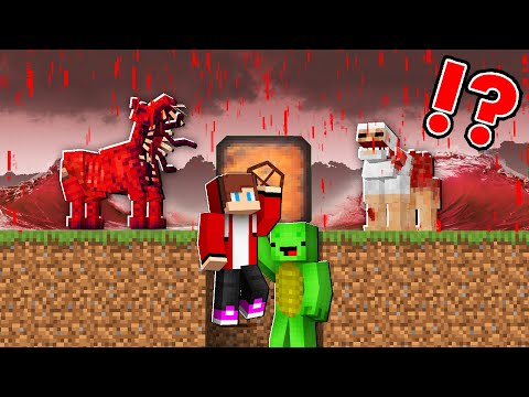 POISON RAIN vs JJ and Mikey Doomsday Bunker in Minecraft - Maizen