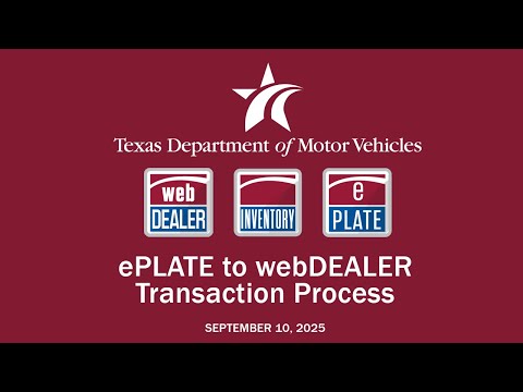 The ePLATE to webDEALER Transaction Process