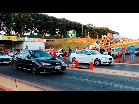 Stock Subaru WRX vs Golf GTI APR Stage 2 vs BMW M235i - DRAG RACE