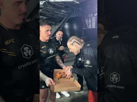 Paddy Pimblett & Tom Aspinall have post-fight pizza 🍕 #shorts #UFC304