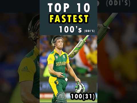 Top 10 Fastest 100's in ODI's
