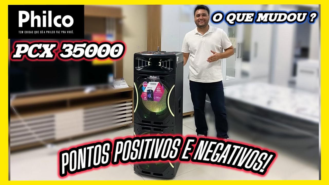 TORRE DE SOM PHILCO PCX 35000 / com 3500w NÃO COMPRE ESSA CAIXA ANTES DE VER ESSE VÍDEO!Vale a pena?