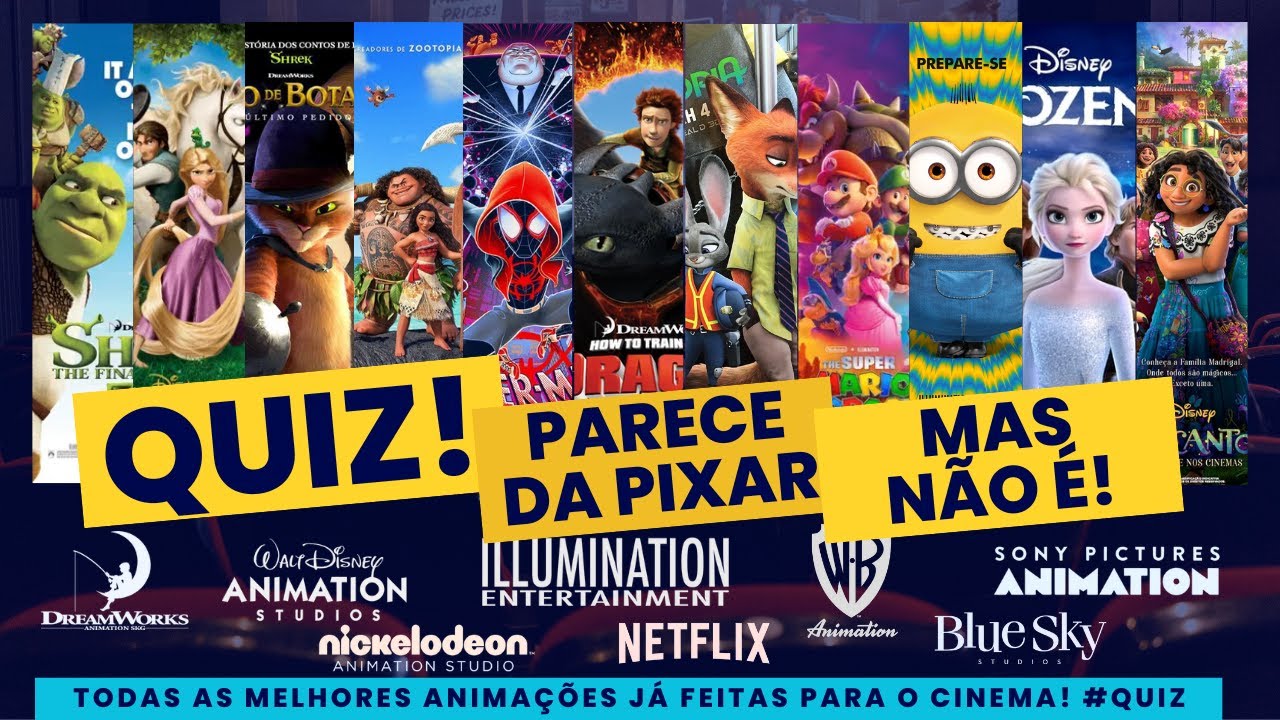 TODOS OS MELHORES FILMES DE ANIMAÇÃO DO CINEMA 🎥 | Parece da Pixar mas não é! 🤔 #quiz #curiosidades