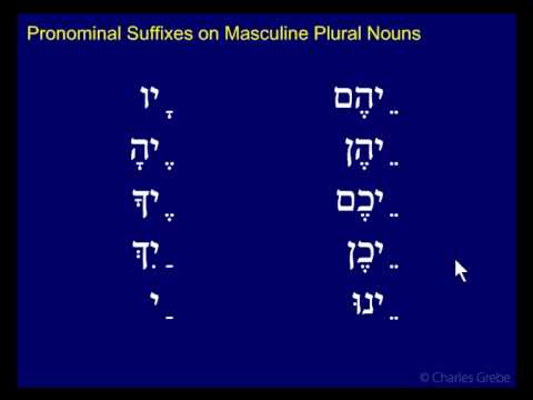 14.04   Pronominal Suffixes on Masculine Plural Nouns