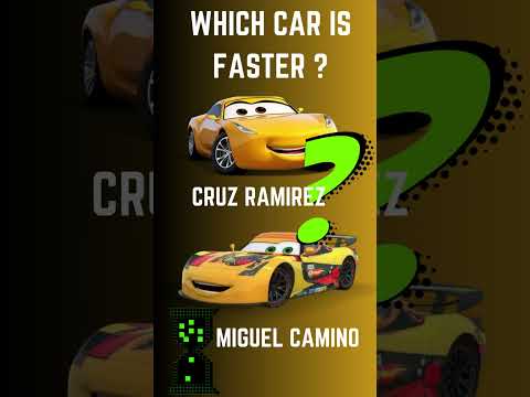 Cars Characters in Real#shorts | Miguel Camino and Cruz Ramirez. Which Car Is Faster?