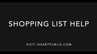 iHeartPublix Shopping List