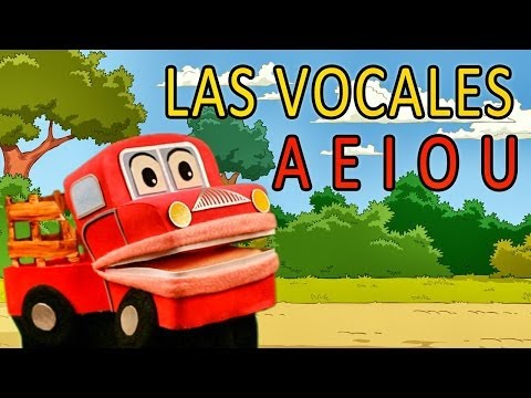 Barney el camion - Cantando Las Vocales - A E I O U - Video para niños #