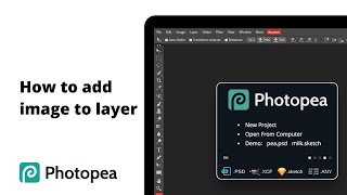Photopea: How To Add Image To Layer Tutorial 2024