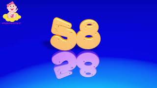 3D Colors Numbers Countdown 100 to 0 with Gretoon Highlight FONT