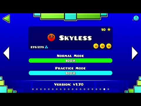 Geometry Dash Nostalgia 1.7 Level 19 100% | Skyless by Captain Mink {3 Coins}
