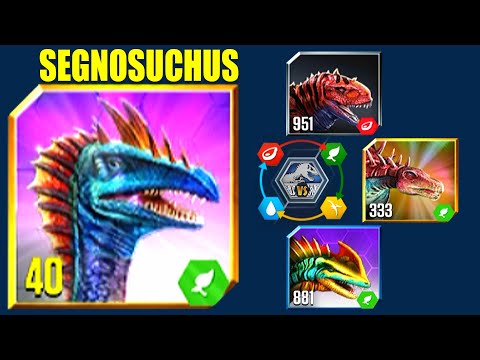 SEGNOSUCHUS VS RAJASAURUS Vs KENTROSAURUS Vs LABYRINTHOSAURUS | JURASSIC WORLD THE GAME