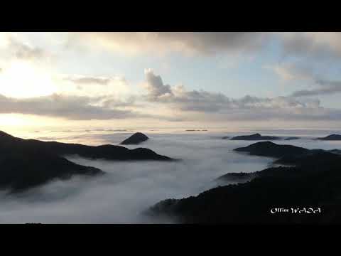 大江山　雲海　ドローン 空撮。Oeyama sea of clouds drone aerial view.　DJI MAVIC 2 zoom