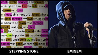 Eminem - Stepping Stone [Rhyme Scheme] Highlighted