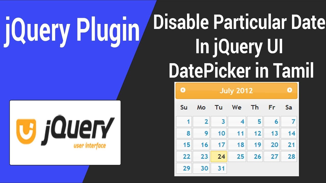 Disable Particular Date In jQuery UI DatePicker in Tamil