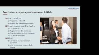 Nouveau clubs de Toastmasters : Prochaines étapes – Susan Dalati, DTM