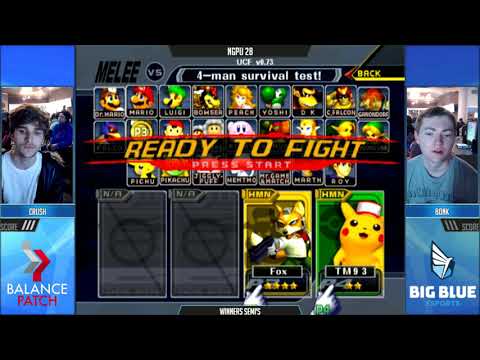 NGPU 28 SSBM - Crush (Fox) vs. BonkCushy (Pikachu) - Melee WSF