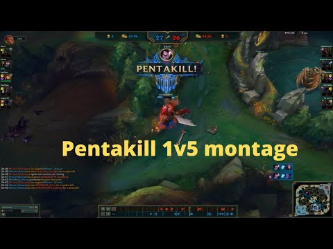 Faker yasuo pentakill 1v5 montage ||| League of Legends