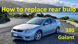 How to remove tail light, replace bulb Mitsubishi 380 (Galant) tail light globe DB 9th gen 2005-2009
