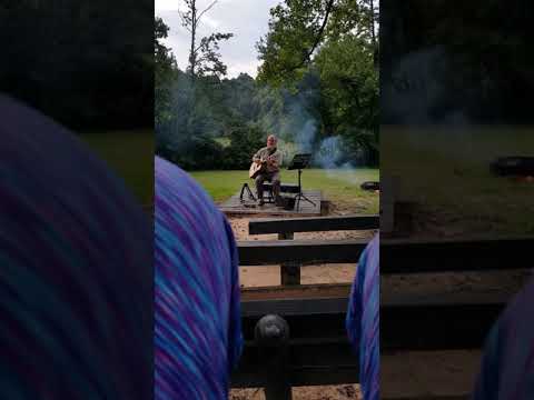 Saturday evening entertainment at the amphitheater in the park.