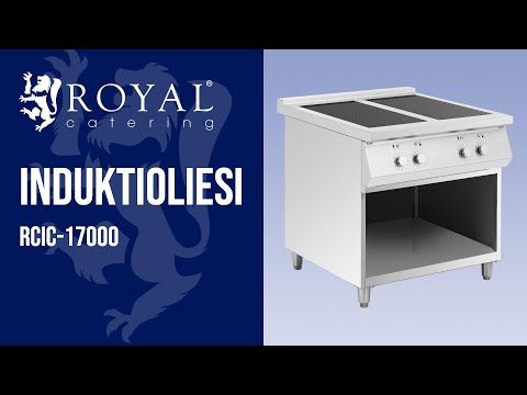 video - Induktioliesi - 17 000 W - 4 keittoaluetta - 260 °C - säilytystila - Royal Catering