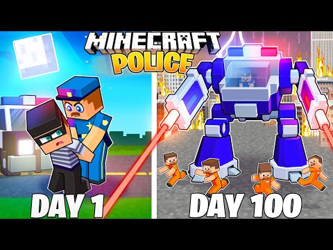 Surviving 100 Days as a POLICE in Minecraft!