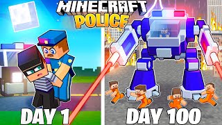 I Survived 100 Days as a POLICE OFFICER in Minecraft!
