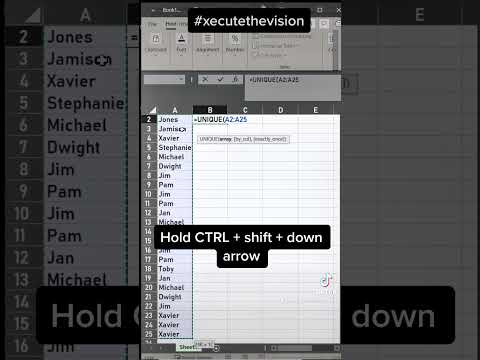 Excel tip to count how many times a name appears in a list