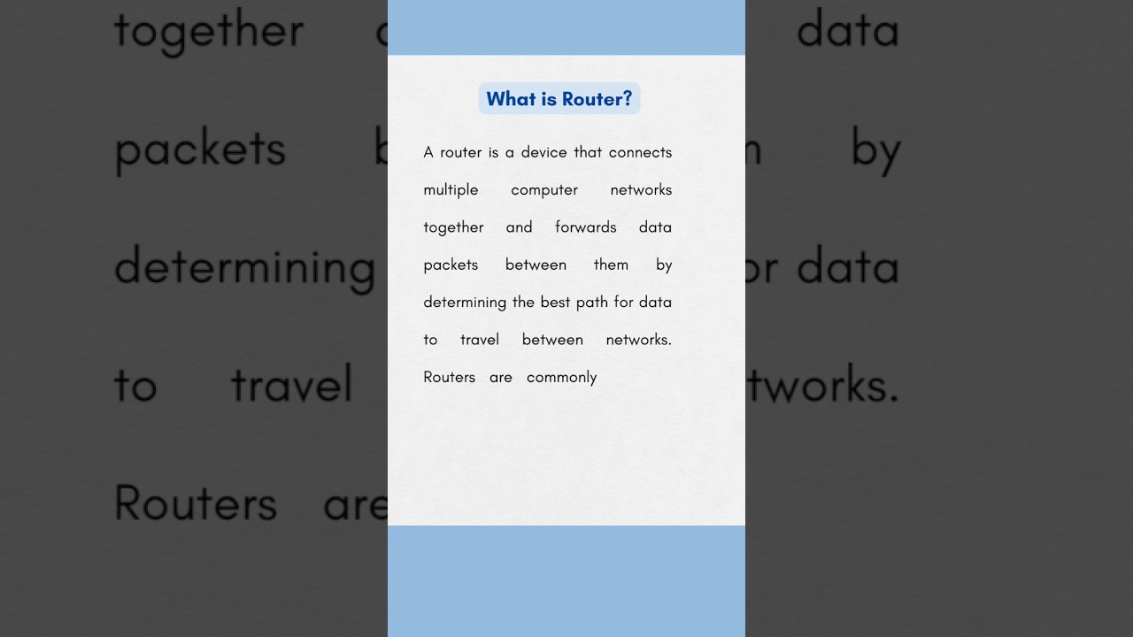 What is Router in computer | Computer Fundamentals |