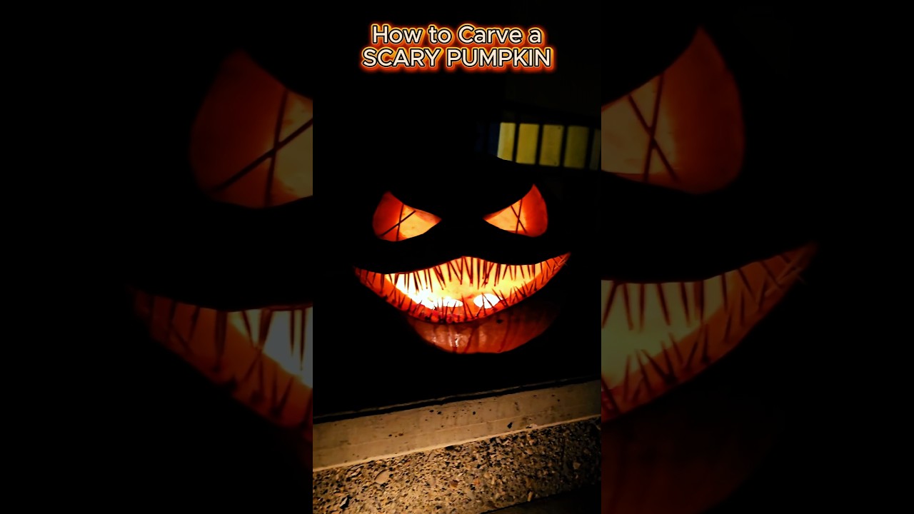How to Carve a SUPER SCARY Pumpkin 🎃