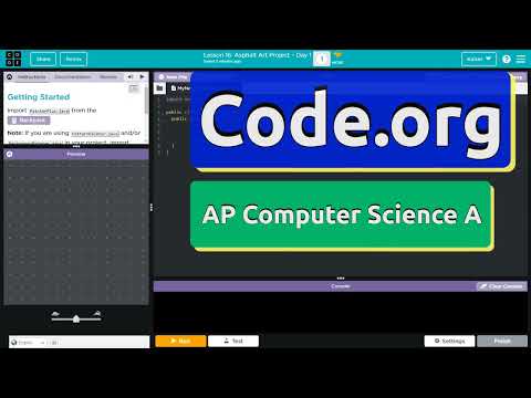 Code.org Lesson 16.1 Asphalt: Art Project Day 1 16x16 | Answer Tutorial | Unit 1 Computer Science A