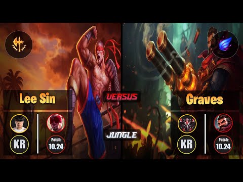 Clid LEE SIN (Jungle) [Conqueror] VS GRAVES - Grandmaster KR Patch 10.24