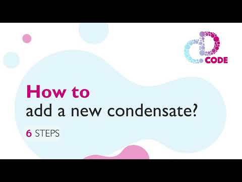 How to add a new condensate?