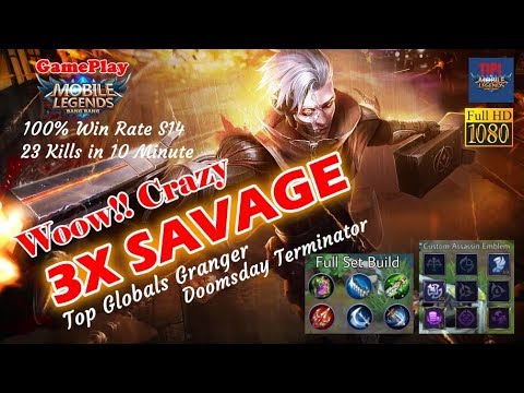 Woow Crazy   Triple SAVAGE   100% Win Rate S14 Granger 23 Kills in 10 Mi   Top 1 Global Player by Re