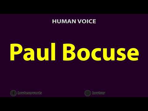 How To Pronounce Paul Bocuse