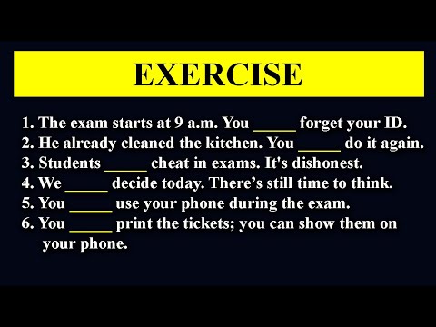 Mustn't vs Don't Have To – English Grammar Exercise with Answers | Learn Modal Verbs Easily