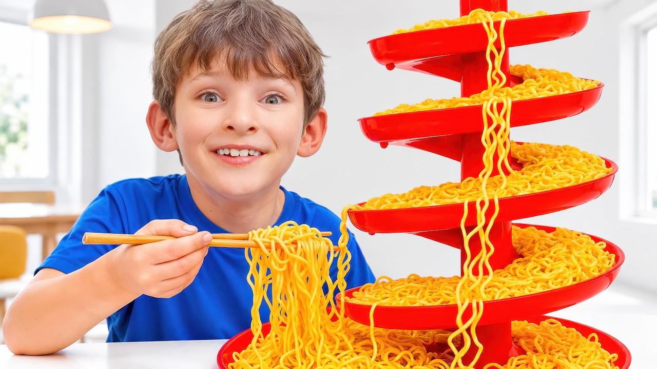 Kids Open a Play Restaurant with Toy Machines