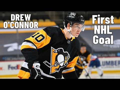 Drew O'Connor #10 (Pittsburgh Penguins) first NHL goal Oct 16, 2021