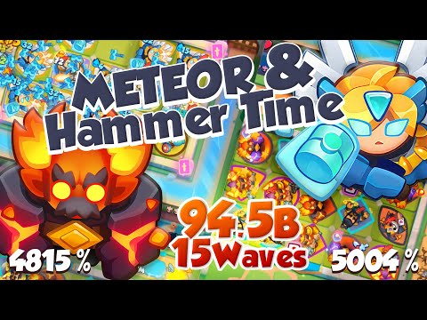 METEOR Fights INQUISITOR to 15 Waves 94.5 Billion | PVP Rush Royale