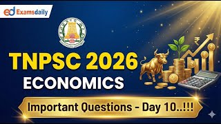 TNPSC 2026 - Economics - Important Questions - Day 09..!!! For Admission Call : 8940400154