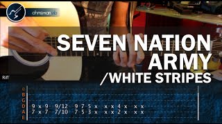 Cómo tocar "Seven Nation Army" de White Stripes en Guitarra Acústica (HD) Tutorial - Christianvib
