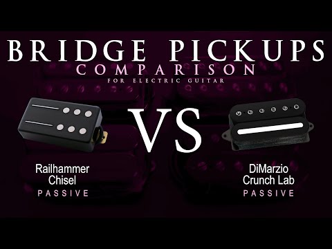 Railhammer CHISEL vs DiMarzio CRUNCH LAB - Passive Bridge Guitar Pickup Comparison Tone Demo