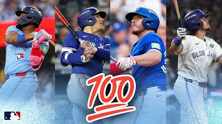 The Toronto Blue Jays have scored 100 runs this Postseason! 💯 (One shy of Postseason record! 😤)