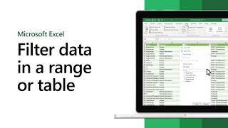 How to filter data in a range or table in Microsoft Excel