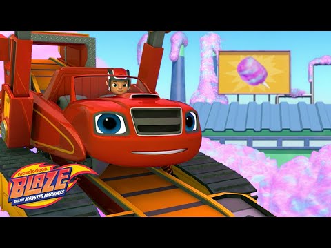 Blaze Digs Through Cotton Candy! | Blaze And The Monster Machines