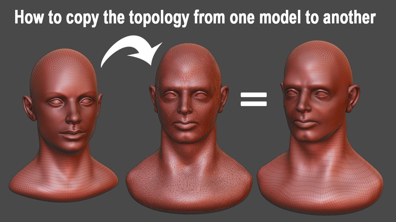 Retopology in Blender 3d. How to copy the topology from one model to another working in Sculpt Mode.