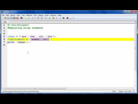Perl Tutorial No 10 Replacing Array Elements